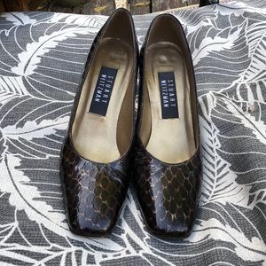 Brown faux skin Stuart Weitzman heels 6 1/2 AA